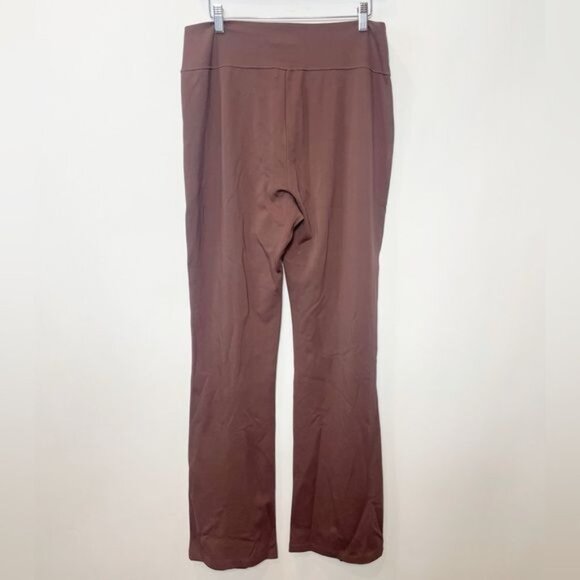 The Drop Uma High-Rise Flare Pants Chocolate XL Ponte Knit Elastic Waist NWOT - Picture 6 of 13